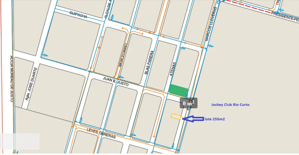 LOTE EN VENTA - 255 METROS CUADRADOS - CALLE MARCOS LLOVERAS 2132, RIO CUARTO.