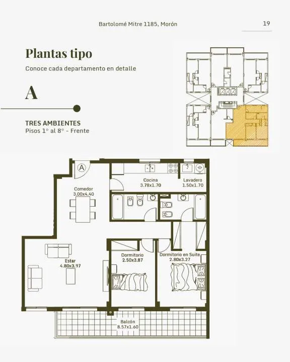 Departamento 3 amb en pozo en Moron - Constructora Clamaco