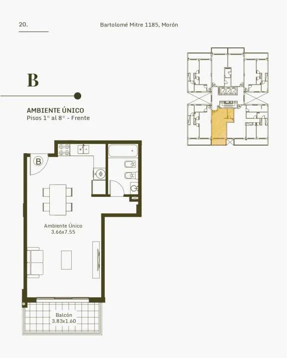 Departamento 3 amb en pozo en Moron - Constructora Clamaco