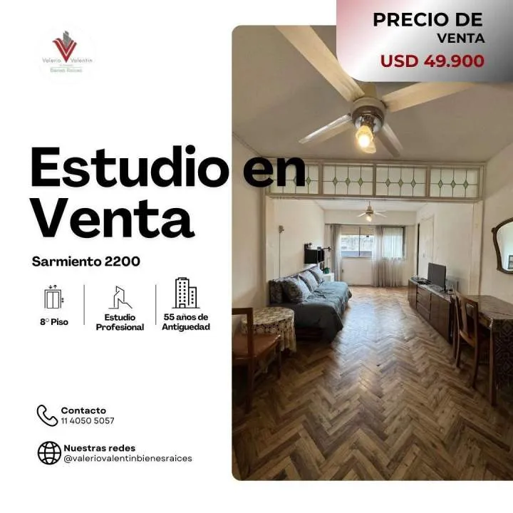 Monoambiente Al Frente | Piso Alto. Apto Profesional | Muy Buena Ubicacion