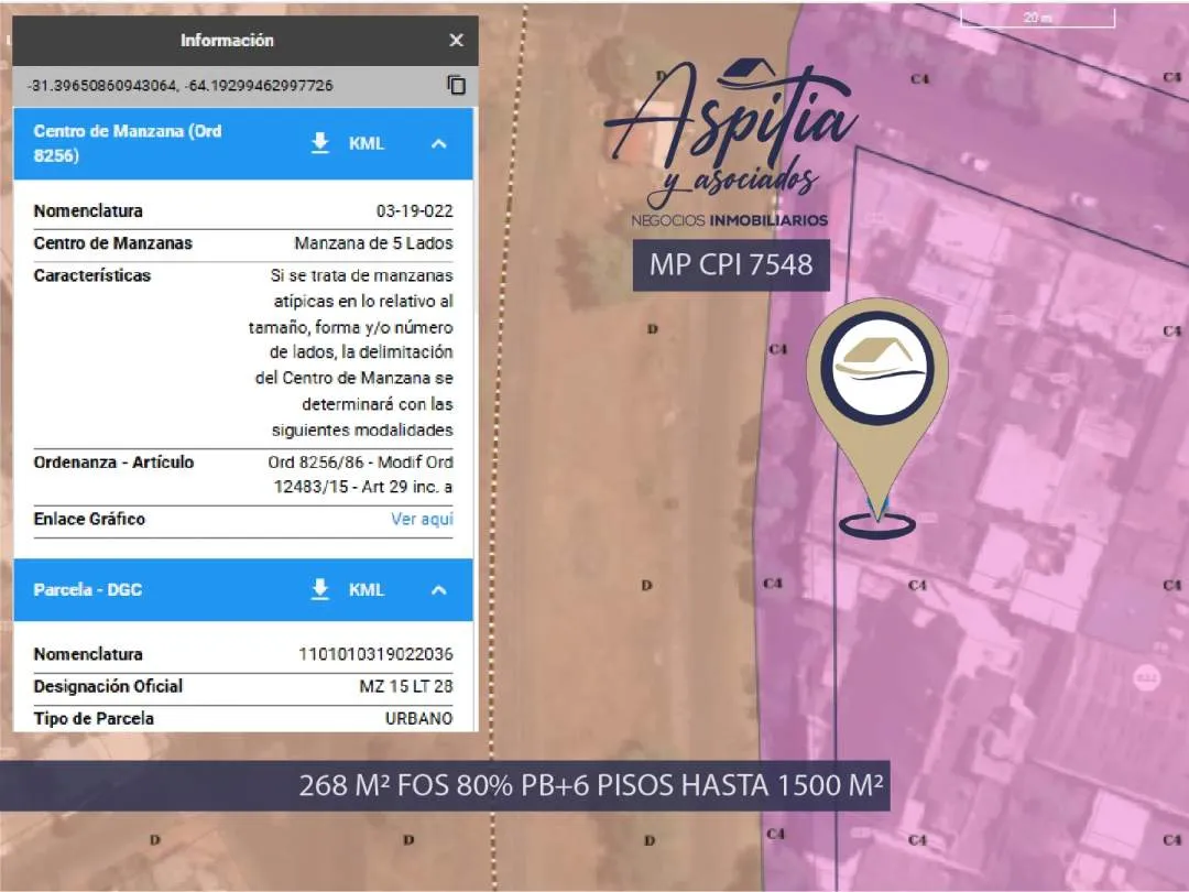 VENTA Lote apto desarrollo en Cofico – Córdoba Capital