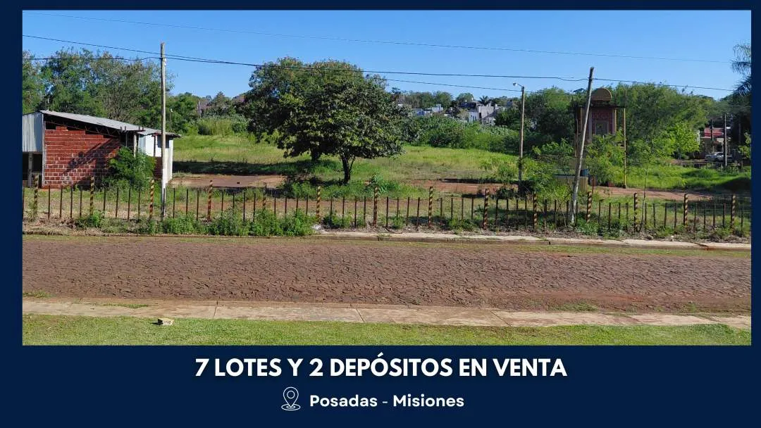 VENTA de 7 LOTES y 1 con DEPOSITO