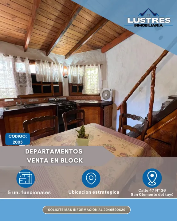 Departamentos venta en block , 5 unidades funcionales, San Clemente del tuyu