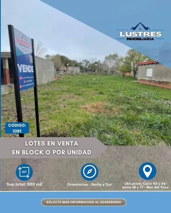 Lotes en venta, en bloque o por unidad, Santa Teresita