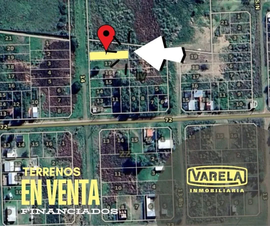 TRES (3) LOTES BALDÍOS FINANCIADOS