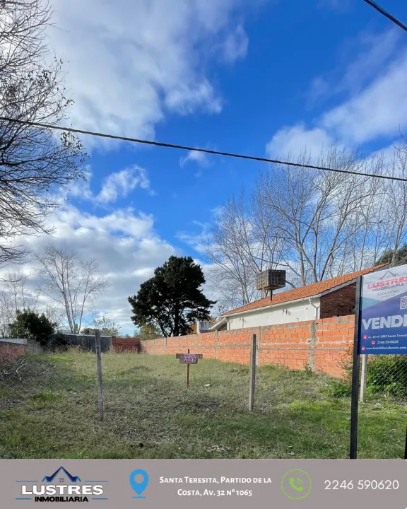 LOTE EN VENTA, SANTA TERESITA