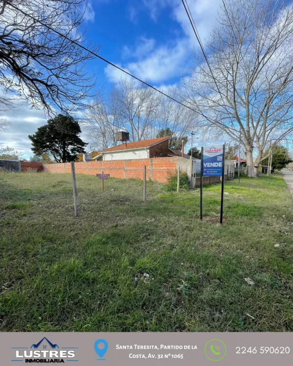 LOTE EN VENTA, SANTA TERESITA