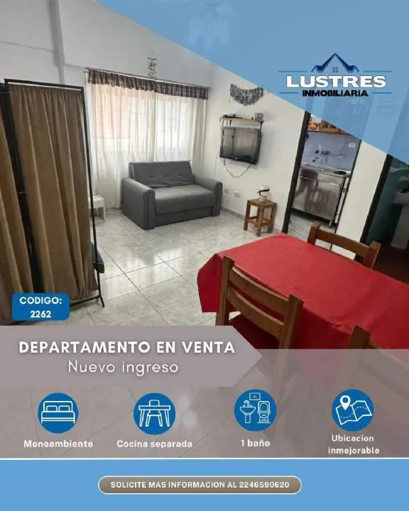 DEPARTAMENTO EN PLENO CENTRO EN VENTA, SANTA TERESITA