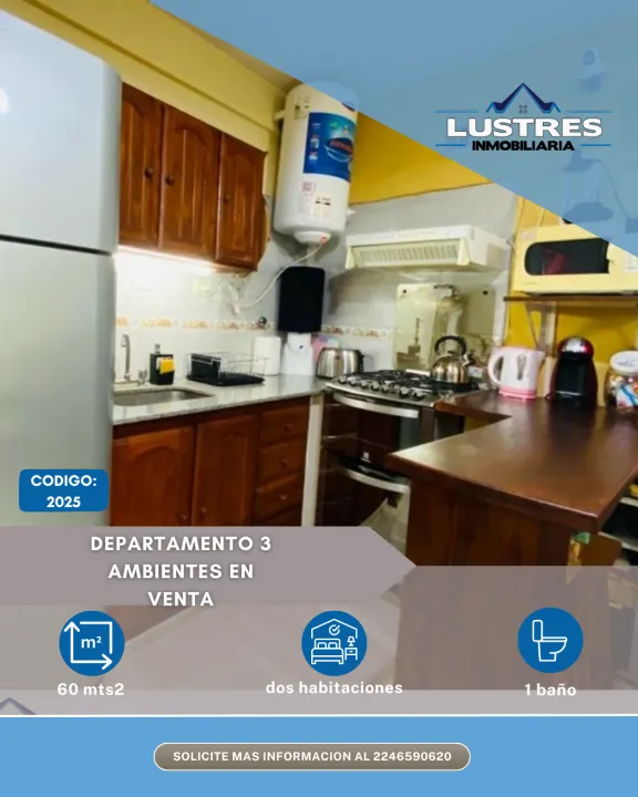 VENTA DEPARTAMENTO 3 AMBIENTES, SANTA TERESITA