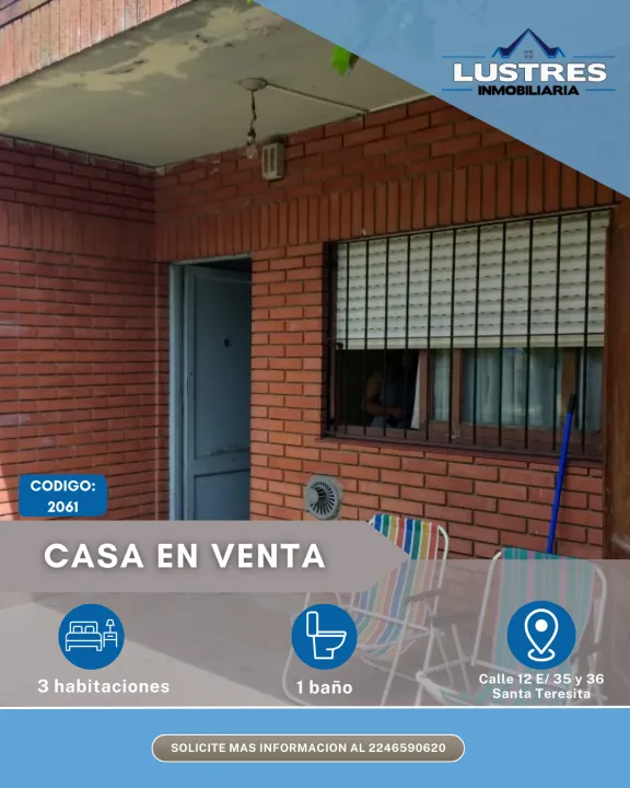 CASA EN VENTA, SANTA TERESITA