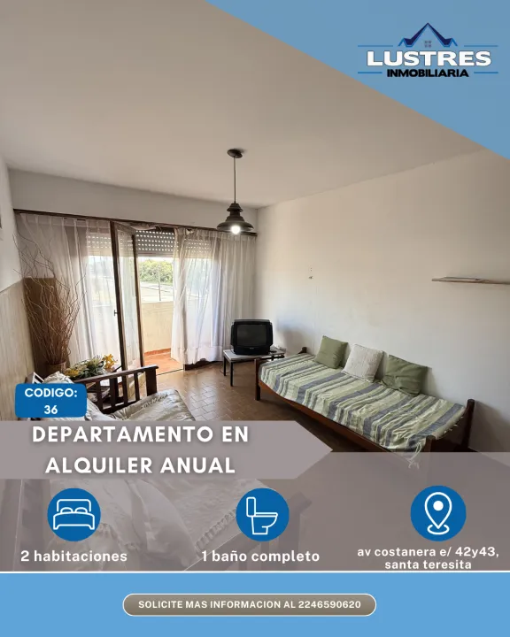 DEPARTAMENTO EN ALQUILER ANUAL