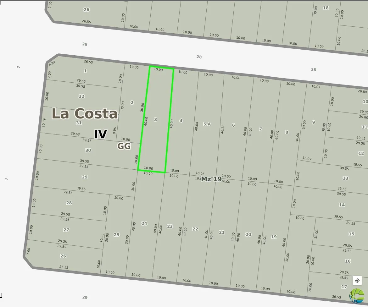 Lote En Venta Santa Teresita  400m2 En Barrio Con Asfalto Gas Y Cloacas.