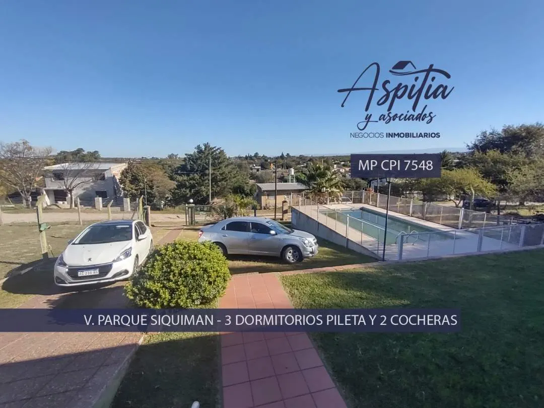 VENTA Casa 3 dormitorios con pileta en Villa Parque Siquiman, Punilla Córdoba