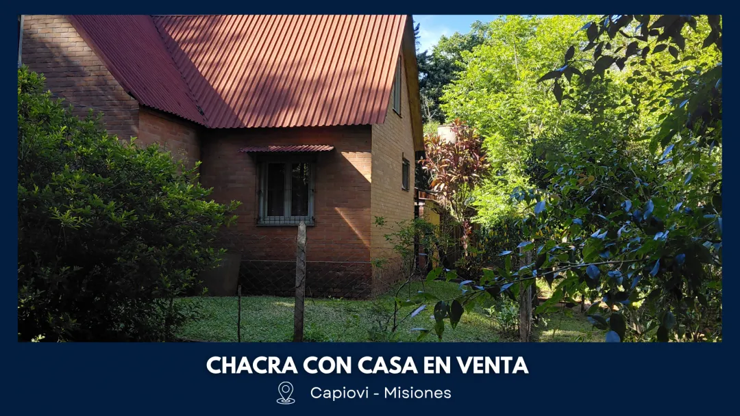 CHACRA con CASA Neoclasica - Capiovi, Misiones.