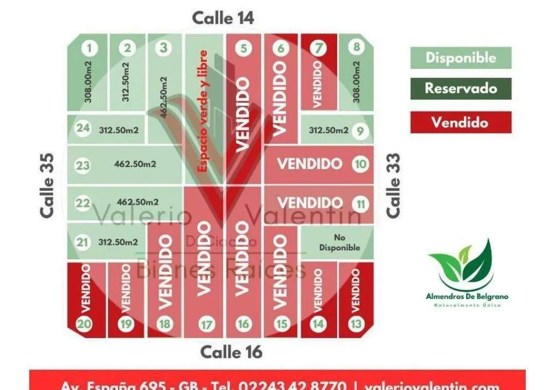 Espectacular Lote 312.50 m² | Almedros de Belgrano | Gral. Belgrano