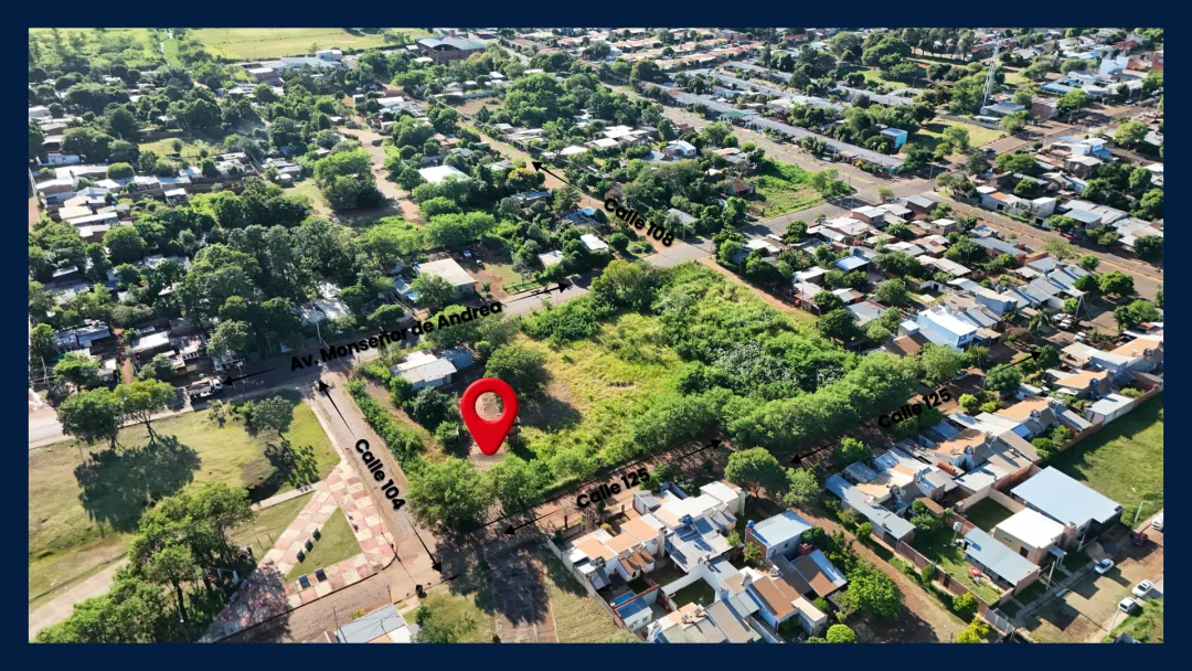 LOTE DE 1265 m2 en ESQUINA A METROS DE LA AV. MONSEÑOR DE ANDREA
