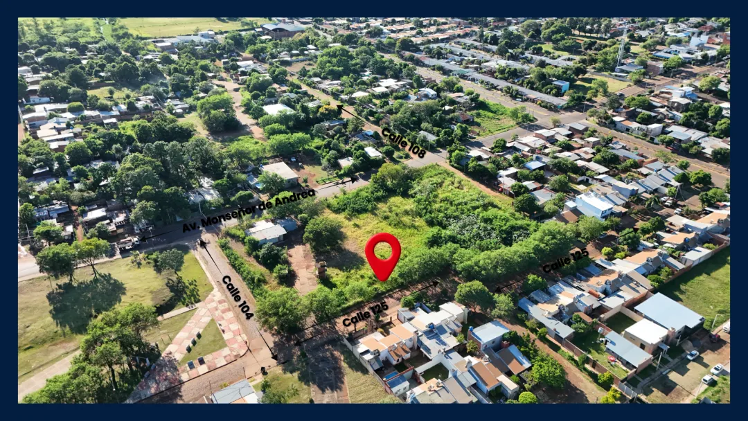 LOTE DE 12m x 33m (423m2) A MEDIA CUADRA DE AV. MONSEÑOR DE ANDREA