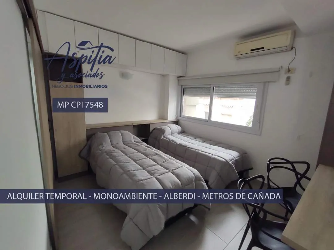 ALQUILER TEMPORARIO Monoambiente equipado en Alberdi, a metros de La Cañada