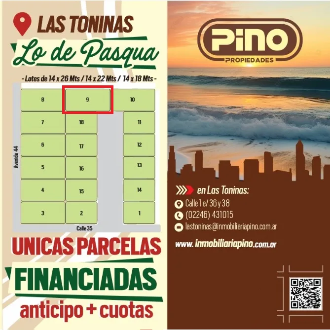 LOTE FINANCIADO EN LAS TONINAS