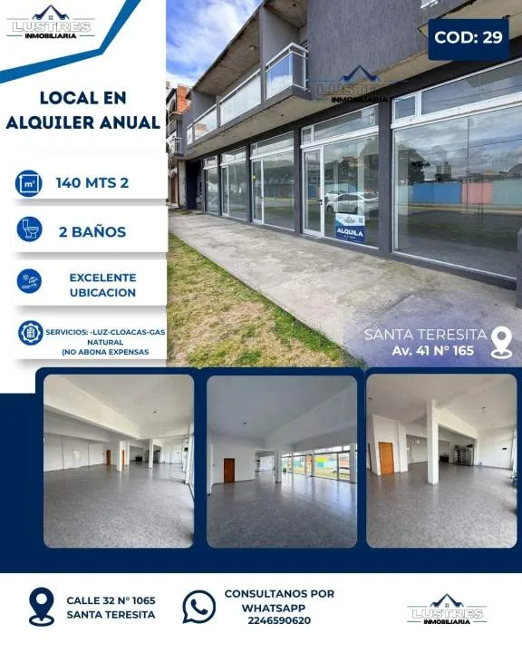 LOCAL EN ALQUILER, SANTA TERESITA