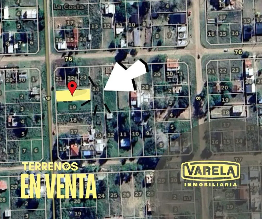DOS (2) LOTES EN VENTA CALLE 9 / 76 Y 77