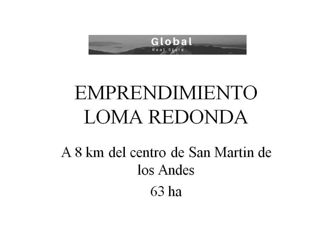 Fracción Única De 32 Has, Proyecto Urbanístico Loma Redonda, San Martín De Los Andes Patagonia Argentina