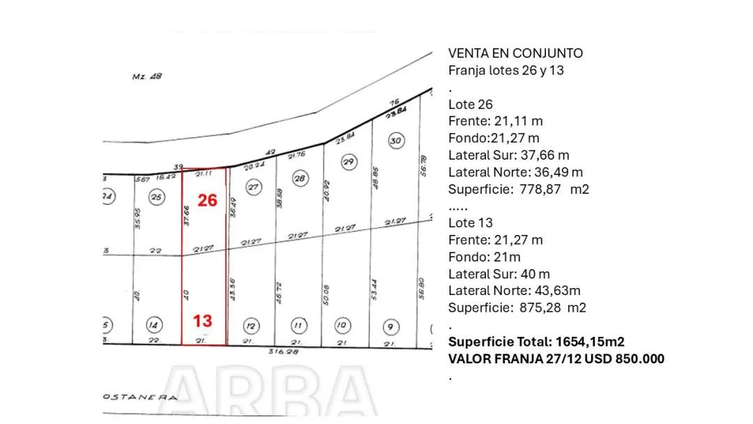 En Cariló | FRANJA de 2 lotes... AL MAR!!