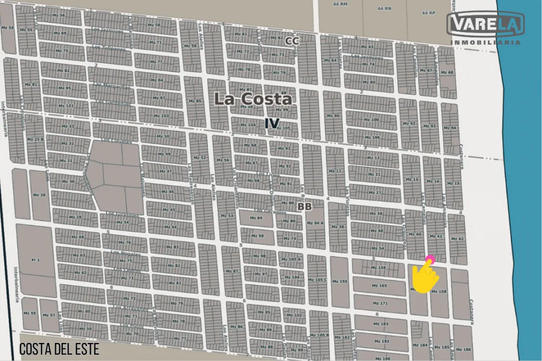 Lote En Esquina Unifamiliar A 200mts Del Mar - Costa Del Este