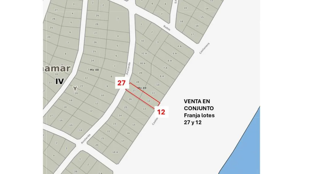 En Cariló | FRANJA de 2  Lotes...  AL MAR!!